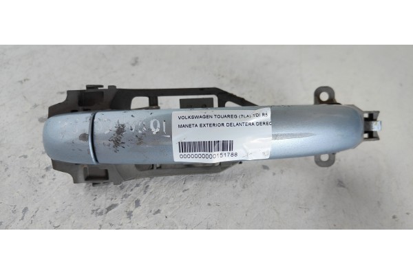 Recambio de maneta exterior delantera derecha para volkswagen touareg (7la) tdi r5 referencia OEM IAM   
