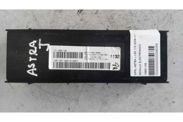 Recambio de modulo electronico para opel astra j lim. 1.3 16v cdti referencia OEM IAM 13581132  