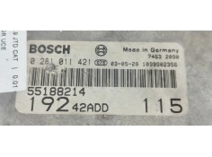 Recambio de centralita motor uce para fiat stilo (192) 1.9 jtd cat referencia OEM IAM 0281011421  