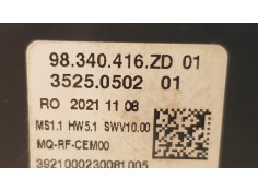 Recambio de mando climatizador para citroen jumpy fugón 1.5 hdi 100 fap referencia OEM IAM 98340416ZD  
