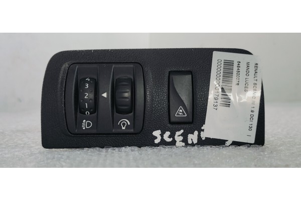 Recambio de mando luces para renault scenic iii 1.9 dci 130 referencia OEM IAM 648450007R  