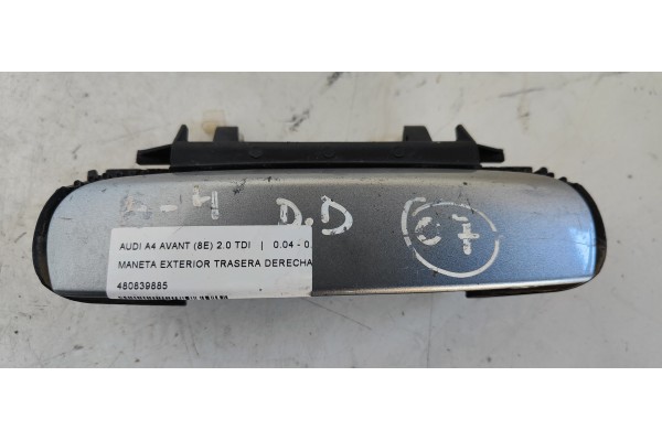 Recambio de maneta exterior trasera derecha para audi a4 avant (8e) 2.0 tdi referencia OEM IAM 480839885  