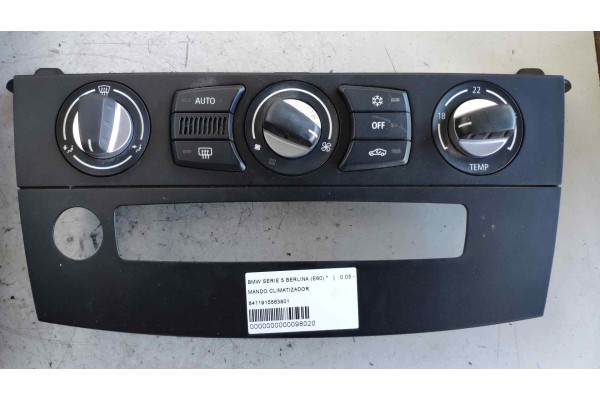 Recambio de mando climatizador para bmw serie 5 berlina (e60) 2.0 16v diesel referencia OEM IAM 6411915563801  