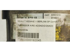 Recambio de compresor aire acondicionado para renault megane ii berlina 5p confort dynamique referencia OEM IAM 8200316164  