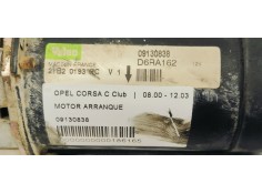 Recambio de motor arranque para opel corsa c club referencia OEM IAM 09130838  