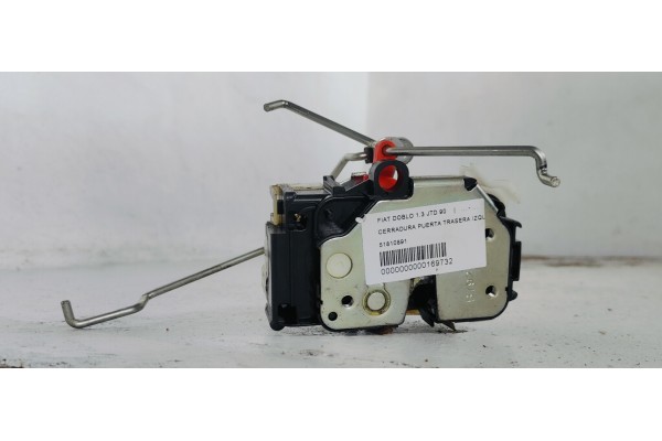 Recambio de cerradura puerta trasera izquierda para fiat doblo 1.3 jtd 90 referencia OEM IAM 51810891  