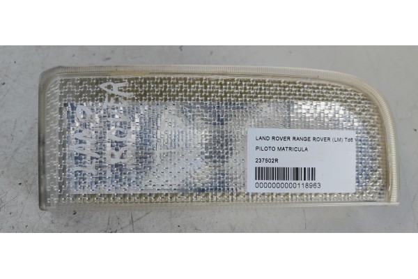Recambio de piloto matricula para land rover range rover (lm) td6 vogue referencia OEM IAM 237502R  