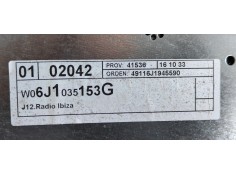 Recambio de sistema audio / radio cd para seat ibiza sc (6j1) 1.6 tdi referencia OEM IAM 6J1035153G  