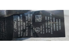 Recambio de cinturon seguridad trasero derecho para ford ka+ black / white referencia OEM IAM G1B5A611B68ABW  