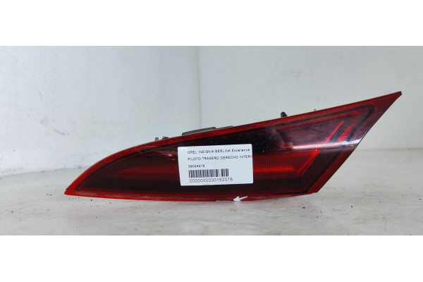 Recambio de piloto trasero derecho interior para opel insignia berlina excellence referencia OEM IAM 39024218  