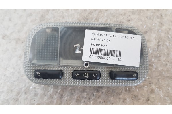 Recambio de luz interior para peugeot rcz 1.6 i turbo 156 referencia OEM IAM 96740524XT  