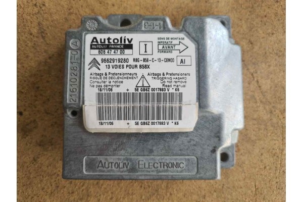 Recambio de centralita airbag para citroen c4 picasso 1.6 16v hdi fap referencia OEM IAM 606474700 5EGB6Z0017883VK6 