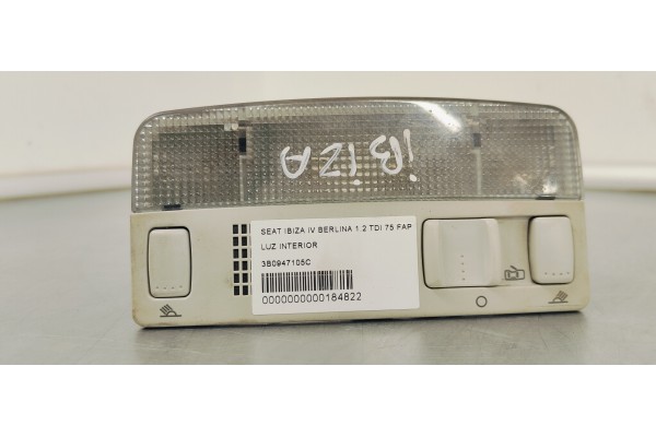 Recambio de luz interior para seat ibiza iv berlina 1.2 tdi 75 fap referencia OEM IAM 3B0947105C  