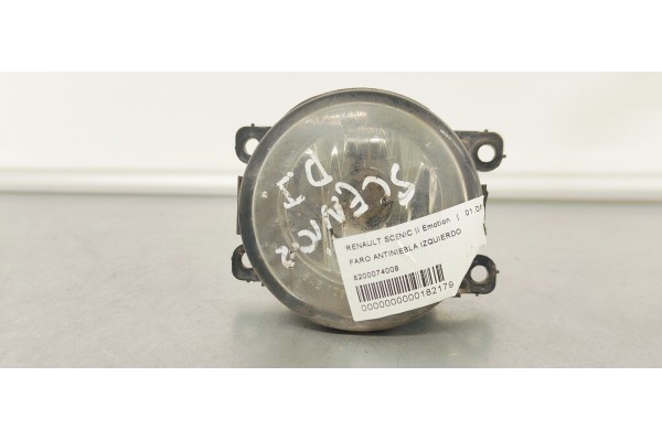 Recambio de faro antiniebla izquierdo para renault scenic ii emotion referencia OEM IAM 8200074008  