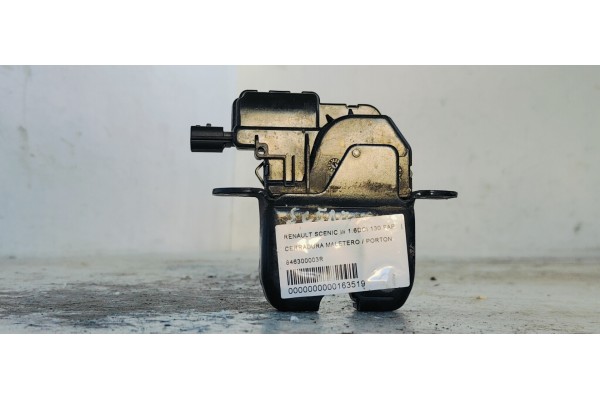 Recambio de cerradura maletero / porton para renault scenic iii 1.6dci 130 fap referencia OEM IAM 846300003R  