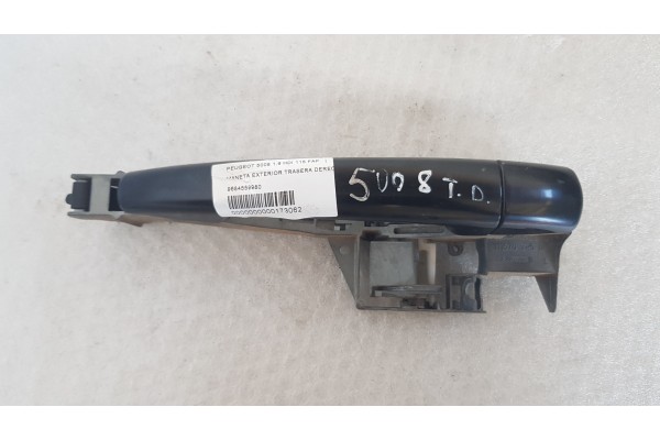 Recambio de maneta exterior trasera derecha para peugeot 5008 1.6 hdi 115 fap referencia OEM IAM 9684559980  