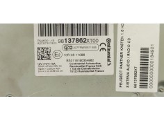Recambio de sistema audio / radio cd para peugeot partner kasten 1.6 hdi 100 fap referencia OEM IAM 98137862XT00  