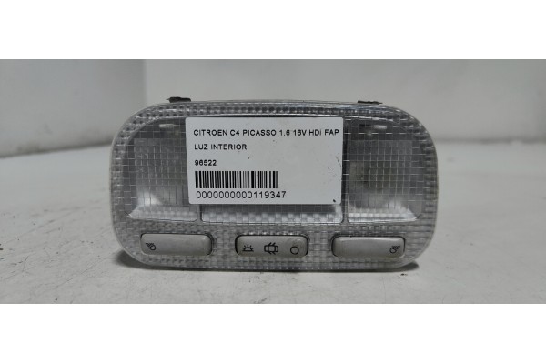 Recambio de luz interior para citroen c4 picasso 1.6 16v hdi fap referencia OEM IAM 96522  