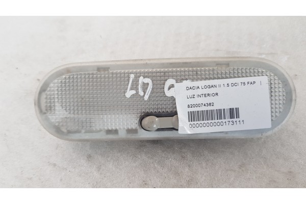 Recambio de luz interior para dacia logan ii 1.5 dci 75 fap referencia OEM IAM 8200074362  
