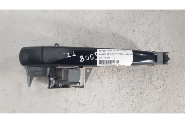 Recambio de maneta exterior trasera izquierda para peugeot 5008 1.6 hdi 115 fap referencia OEM IAM 9684560080  