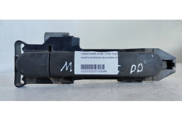 Recambio de maneta exterior delantera derecha para nissan micra (k12e) 1.5 dci turbodiesel cat referencia OEM IAM   
