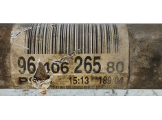 Recambio de transmision delantera derecha para peugeot 206 cc 1.6 16v cat referencia OEM IAM 9640626580  