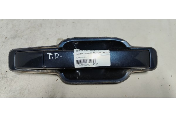 Recambio de maneta exterior trasera derecha para ssangyong kyron 200 xdi premium 4wd referencia OEM IAM 7345009000  