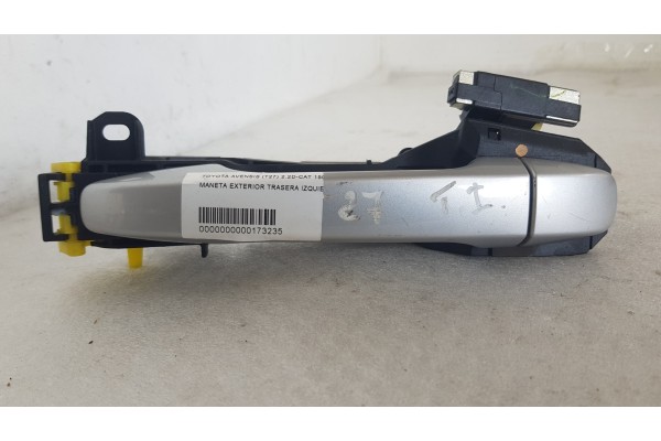 Recambio de maneta exterior trasera izquierda para toyota avensis (t27) 2.2d-cat 150 fap referencia OEM IAM   