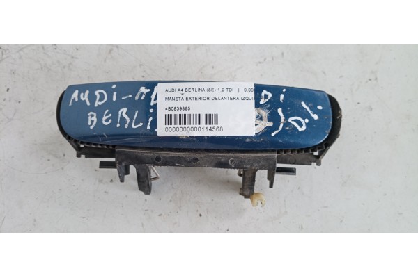 Recambio de maneta exterior delantera izquierda para audi a4 berlina (8e) 1.9 tdi referencia OEM IAM 4B0839885  