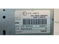 Recambio de sistema audio / radio cd para ford fiesta (ccn) 1.0i turbo 100 referencia OEM IAM E1BT18C815GL  