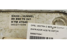 Recambio de enfriador aceite motor para opel vectra c berlina comfort referencia OEM IAM 5989070241  