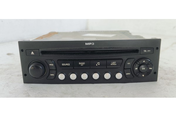 Recambio de sistema audio / radio cd para peugeot 207 cc 1.6i 120 referencia OEM IAM 96643699XT  