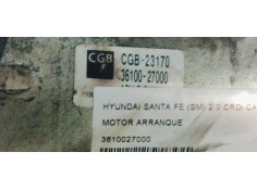 Recambio de motor arranque para hyundai santa fe (sm) 2.0 crdi cat referencia OEM IAM 3610027000  