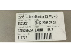 Recambio de elevalunas trasero izquierdo para skoda octavia berlina (1z3) 1.9 tdi 105 referencia OEM IAM 1Z0839655A  