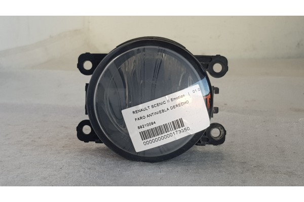 Recambio de faro antiniebla derecho para renault scenic ii emotion referencia OEM IAM 89210094  