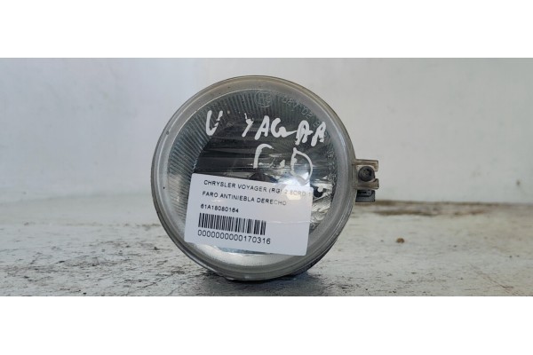 Recambio de faro antiniebla derecho para chrysler voyager (rg) 2.8crd 150 referencia OEM IAM 61A18080164  