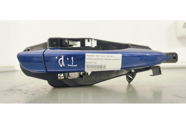 Recambio de maneta exterior trasera derecha para peugeot 308 1.5 hdi 130 fap referencia OEM IAM 9802977180  