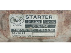 Recambio de motor arranque para kia carens 2.0 crdi ex monovolumen referencia OEM IAM 3610027000  