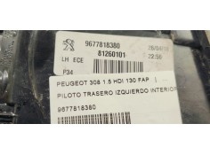 Recambio de piloto trasero izquierdo interior para peugeot 308 1.5 hdi 130 fap referencia OEM IAM 9677818380  