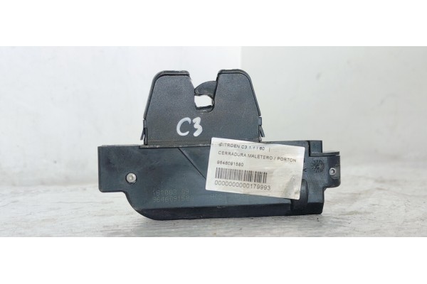 Recambio de cerradura maletero / porton para citroen c3 1.1 i 60 referencia OEM IAM 9646091580  