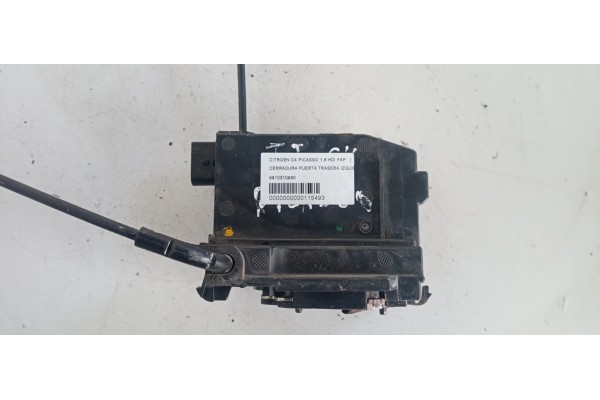 Recambio de cerradura puerta trasera izquierda para citroen c4 picasso seduction referencia OEM IAM 9810310880  