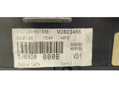 Recambio de cuadro instrumentos para skoda fabia (5j2 ) 1.2 i referencia OEM IAM 5J0920800B  