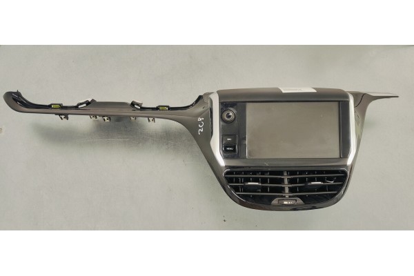 Recambio de pantalla multifuncion para peugeot 208 1.6 hdi 100 fap referencia OEM IAM 9673830077  