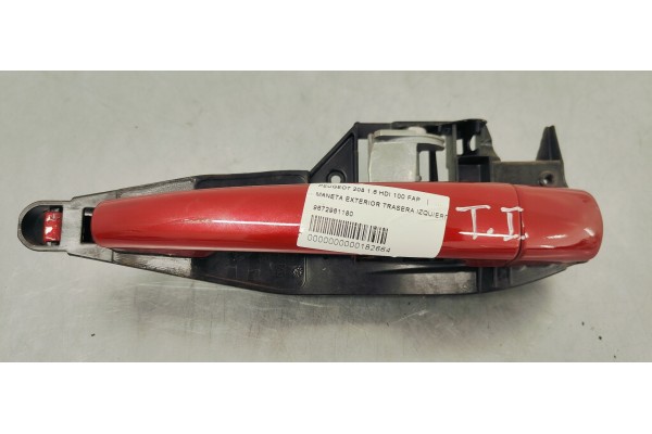 Recambio de maneta exterior trasera izquierda para peugeot 208 1.6 hdi 100 fap referencia OEM IAM 9672961180  