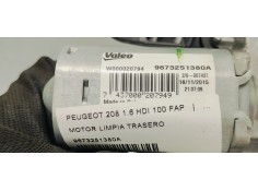 Recambio de motor limpia trasero para peugeot 208 1.6 hdi 100 fap referencia OEM IAM 9673251380A  