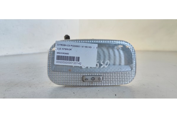 Recambio de luz interior para citroen c3 picasso exclusive referencia OEM IAM 9682063980  