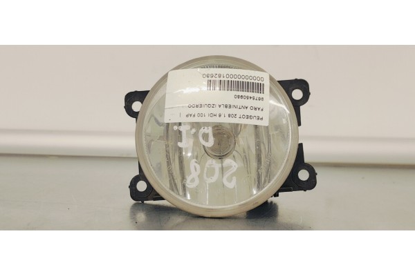 Recambio de faro antiniebla izquierdo para peugeot 208 1.6 hdi 100 fap referencia OEM IAM 9675450980  