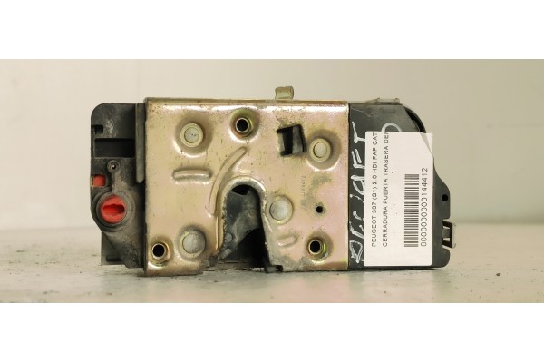 Recambio de cerradura puerta trasera derecha para peugeot 307 (s1) 2.0 hdi fap cat referencia OEM IAM   