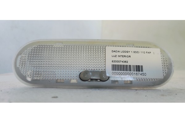 Recambio de luz interior para dacia lodgy 1.5dci 110 fap referencia OEM IAM 8200074362  