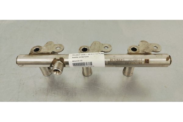 Recambio de rampa inyectora para peugeot 2008 (--.2013) 1.2 i turbo 130 referencia OEM IAM 9802438180  